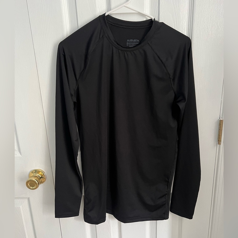 Augusta Sportswear Adult Large Black Polyester Long Sleeve Fitted Shirt
